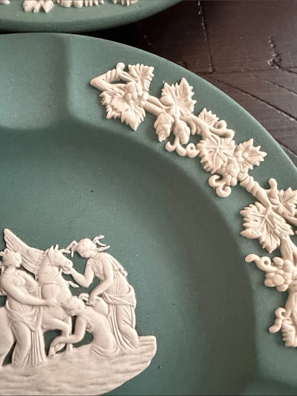 Vintage Teal Green Wedgewood Commerative Rare Ashtrays set of 4